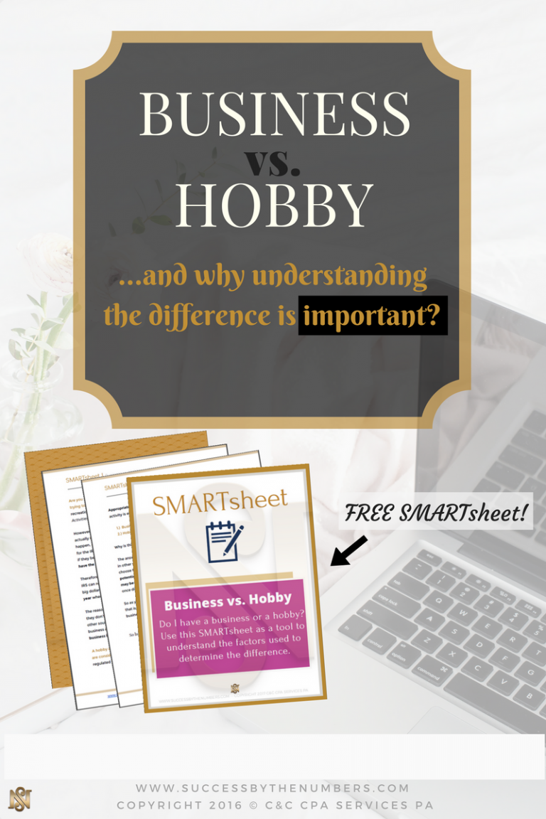 Business vs. Hobby…and why understanding the difference is important